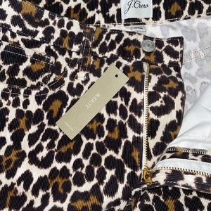 j crew leopard print pant